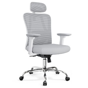 GALAXHERO Ergonomic Mesh Office Chair with 3D Headrest & Tilt Function, Big and Tall Reclining Computer Desk Chair with Lumbar Support,White - 1 of 4