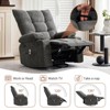 Swivel Rocker Recliner Chair with Massage and Heat, Oversize Ergonomic Lounge Single Sofa with Side Pocket & Cup Holders - 3 of 4