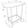 Monarch Specialties Dining Table 60Inch Rectangular Kitchen Dining Room Laminate White Contemporary Modern - 4 of 4
