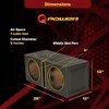 Q Power QBOMB10V Dual 10 Inch Vented Port Subwoofer Sub Box w/ Bedliner Spray - 3 of 4
