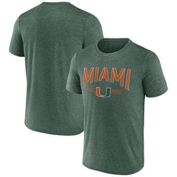 NCAA Miami Hurricanes Men's Heather Poly T-Shirt