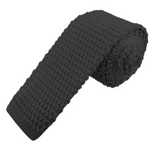Men's Solid Color Knit 2.5 Inch Wide And 58 Inch Long Neckties - 1 of 3