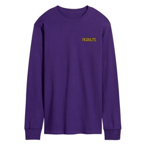 Men's - Peanuts - Woodstock Grid Long Sleeve Graphic T-Shirt - 1 of 4