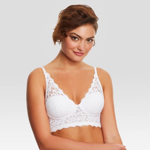 Maidenform Women's Casual Comfort Bralette - White 38D