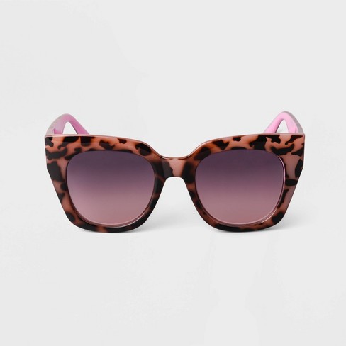 Cat-eye tortoiseshell acetate and gold-tone optical glasses