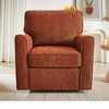 360° Swivel Accent Barrel Armchair with Side Pockets, Ergonomic Sofa Chair for Living Room, Bedroom -- Frevyn - 2 of 4