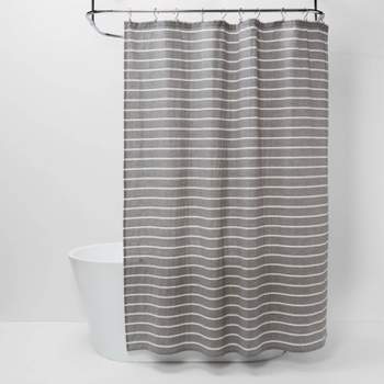 Tonal Striped Shower Curtain Gray - Threshold™ : Target