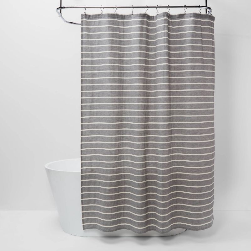 Stripe Shower Curtain Radiant Gray - Threshold&#8482;, 1 of 6