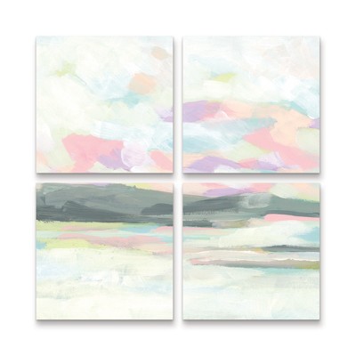 Trademark Fine Art June Erica Vess  Candied Coast I 4 Piece Panel Set Art