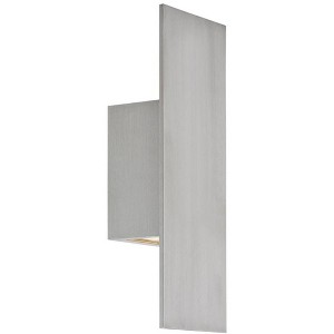 dweLED Icon 14" High Brushed Aluminum LED Outdoor Wall Light - 1 of 3