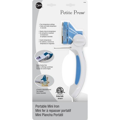 Dritz Mighty Steam Iron Portable Mini Iron White/Blue