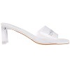 bebe Women's Clear Heeled Sandals - Dress Mules with Lucite Heel and Logo Rivets - 2 of 4