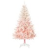 YOOCOZZ  Trendy Christmas Decoration - 7ft Unlit Spruce Artificial Christmas Tree with Realistic Branches and 1000 Tips, Pink, Easy to Setup - 2 of 4