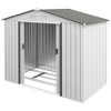 Outsunny Metal Storage Shed Organizer, Garden Tool House with Vents and Sliding Doors for Backyard, Patio, Garage, Lawn - 4 of 4