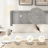 Dyonery Full Size Upholstered Bed Frame with Headboard, Soft Rounded Corners, No Box Spring Required, Adjustable Headboard, Easy Assembly, Beige - 3 of 4