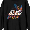 She-Ra Princess Of Power She’s A Glow Getter Crew Neck Long Sleeve Adult Black Sweatshirt - 2 of 3