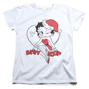 Women's Betty Boop Christmas Heart T-Shirt - 1 of 4