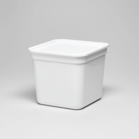 4 Pack Large Foldable Storage Bin with Connected Lid, Collapsible Cube