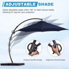 Hyleory 10/11/12 ft. Outdoor Curvy Cantilever Umbrella with Sand Bag Umbrella Base - 3 of 4