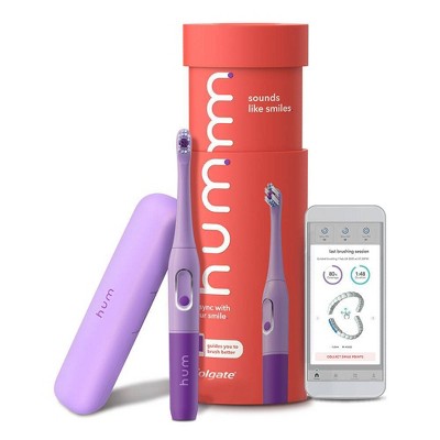 hum by Colgate Smart Battery Power Toothbrush with Sonic Vibrations and Travel Case