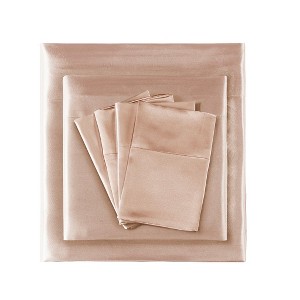 Gracie Mills Coralie 6-Piece Wrinkle-free Satin Sheet Set - 1 of 4