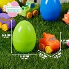 Joyfy 12 Pcs Easter Eggs with Rubber Car Toys, Plastic Eggs with Vehicle Toys for Toddlers and Kids Basket Stuffers Party Favors and Classroom Prizes - 2 of 4