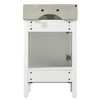 Grungis Bathroom Vanity with Ceramic Sink and Ample Storage,Modern Freestanding Bathroom Vanity with Frosted Glass Doors - 4 of 4