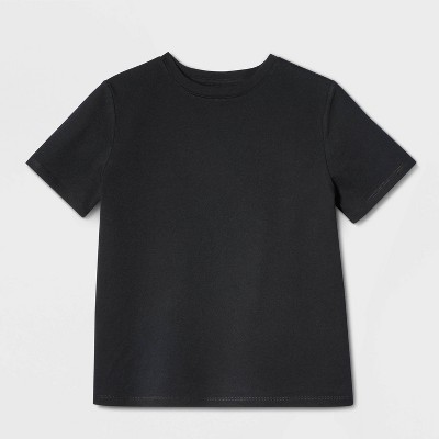 Cat & Jack Boys' Short Sleeve 100% Cotton Classic Fit T-Shirt - Cat & Jack™ Black L — фото 2