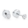 Pompeii3 1/4 Ct Diamond Screw Back Studs 14k White Gold Lab Created Eco Friendly - 2 of 4