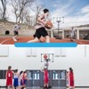 VisioGear Lawn Sports Sets, Portable Basketball Hoop with Base, Wheels and Transparent Backboard for Teenagers Adults, Clear, 36"*102"*36" - 4 of 4