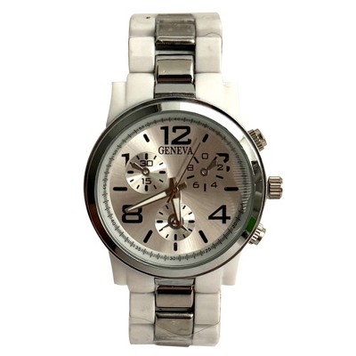 Olivia Pratt White and Silver tone Women Watch