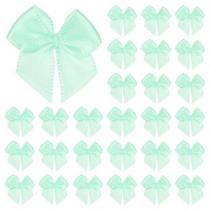Unique Bargains Polyester Craft Satin Decorative Ribbon Bow 1x1 Inch 50 Pcs - 1 of 4