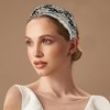Unique Bargains Women's Elegant Lace Mesh Star Pattern Hairband Black White 1 Pc - 2 of 3