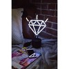 Amped & Co Diamond Bling Neon Desk Light and Room Decor, White - 2 of 4