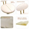17.12'' Round Bar Stool Armless Velvet Barstools with Back - 3 of 4