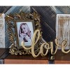 Set of 3 Polystone Scroll Handmade Intricate Carved 1 Slot Photo Frames - Olivia & May - image 2 of 4