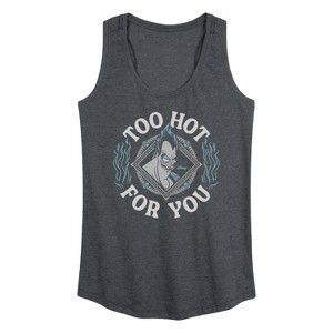 Women's - Disney Villains - Hades Too Hot For You Graphic Racerback Tank - 1 of 4