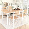 Hooseng Dining Table Set for 4, 5-Piece Kitchen Table Chairs Set, Rectangle Dining Room Table Set with Four Chairs and Wooden Table Top - 2 of 4