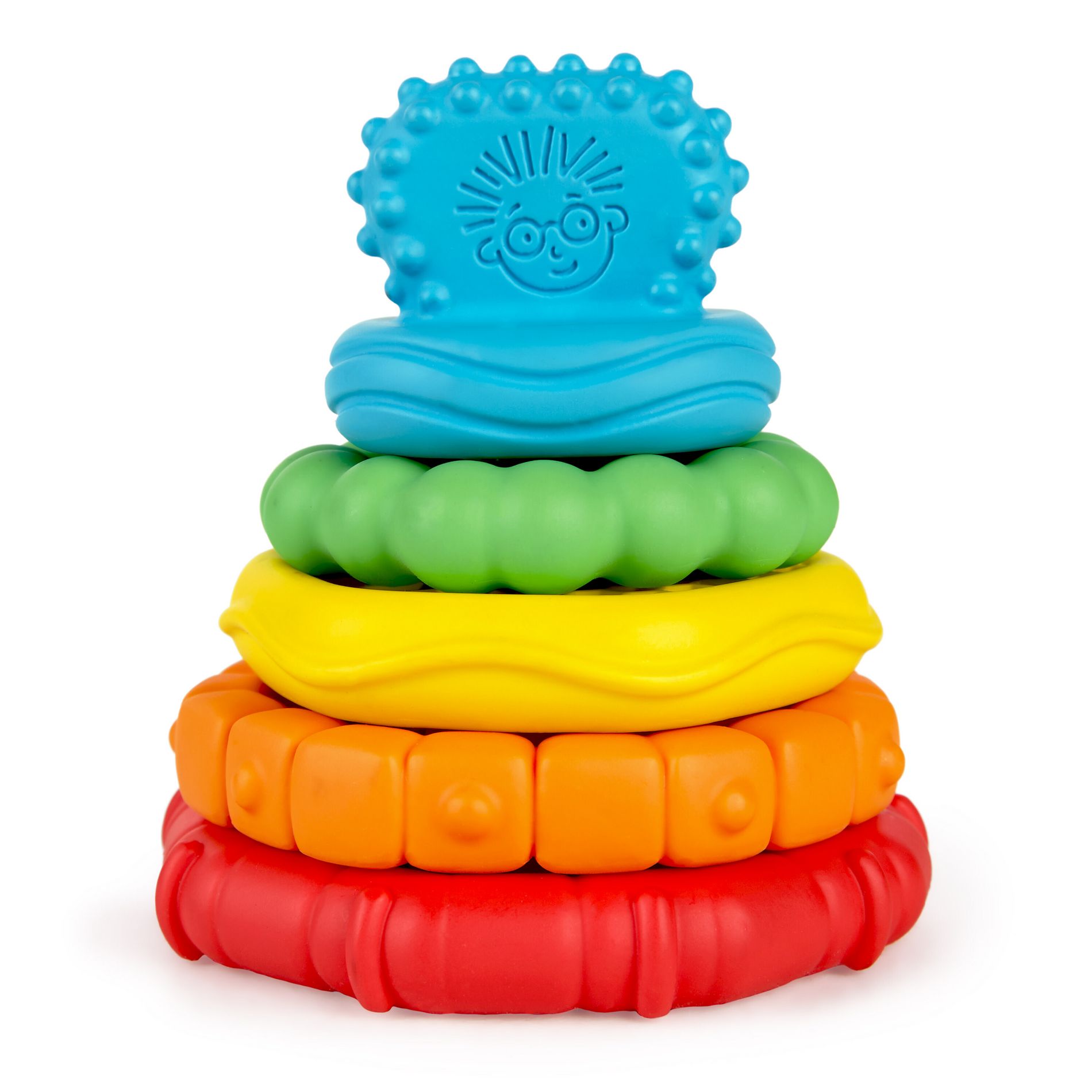 Baby Einstein Stack & Teethe Multi-Textured Teether Toy: BPA-Free, Multiple Activities, Sensory Development