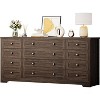 12 Drawers Wood Dressers for Bedroom, 63" Long Wooden Dresser for Living Room, Hallway, 16" Wide TV Stand Dresser for 65 Inch TV - 3 of 4