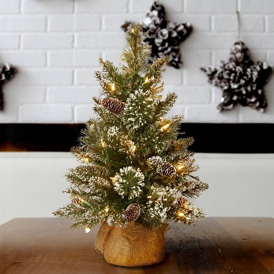 National Tree Company Pre-lit Glittery Bristle Artificial Christmas Tree, 3 of 4