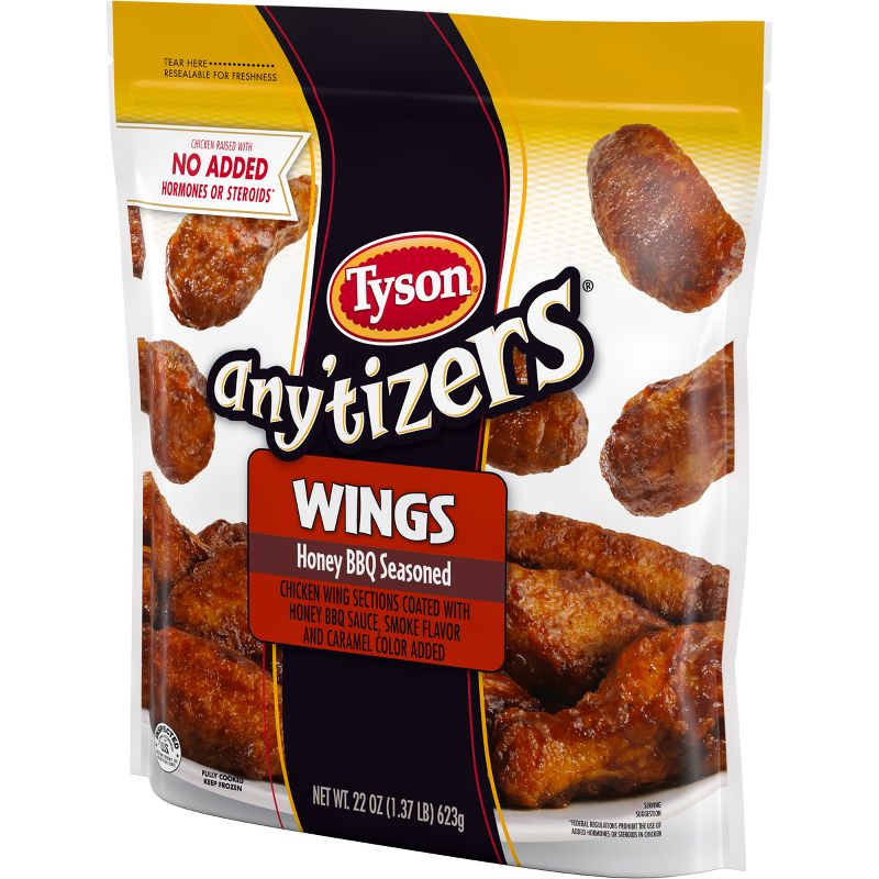 Tyson Any&#39;tizers Honey BBQ Bone-In Chicken Wings - Frozen - 22oz, 5 of 6