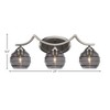 Toltec Lighting Zilo 3 - Light Vanity in  Graphite with 6" Smoke Ribbed Shade - 2 of 2