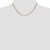 Black Bow Jewelry 2.75mm 14K Yellow Gold Hollow Singapore Chain Necklace - 2 of 4