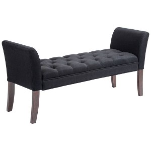 NicBex Storage Bench Button Tufted Design Upholstered Bench with Arms and Solid Wood Legs for Bedroom, Entryway - 1 of 4