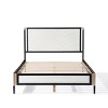 Queen Upholstered Platform Bed Frame with Headboard,Boucle Fabric,No Box Spring Required-LAOTIES - 3 of 4