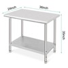 Stainless Steel Table,2-Tier Metal Prep Table, Commercial worktables & workstations for Versatile use in Home Kitchen - 3 of 4