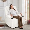 Electric Power Recliners with Massage and Heat Adjustable Faux Leather Armchair with Cup Stand, Ideal for Living Room, Office, Bedroom - 2 of 4