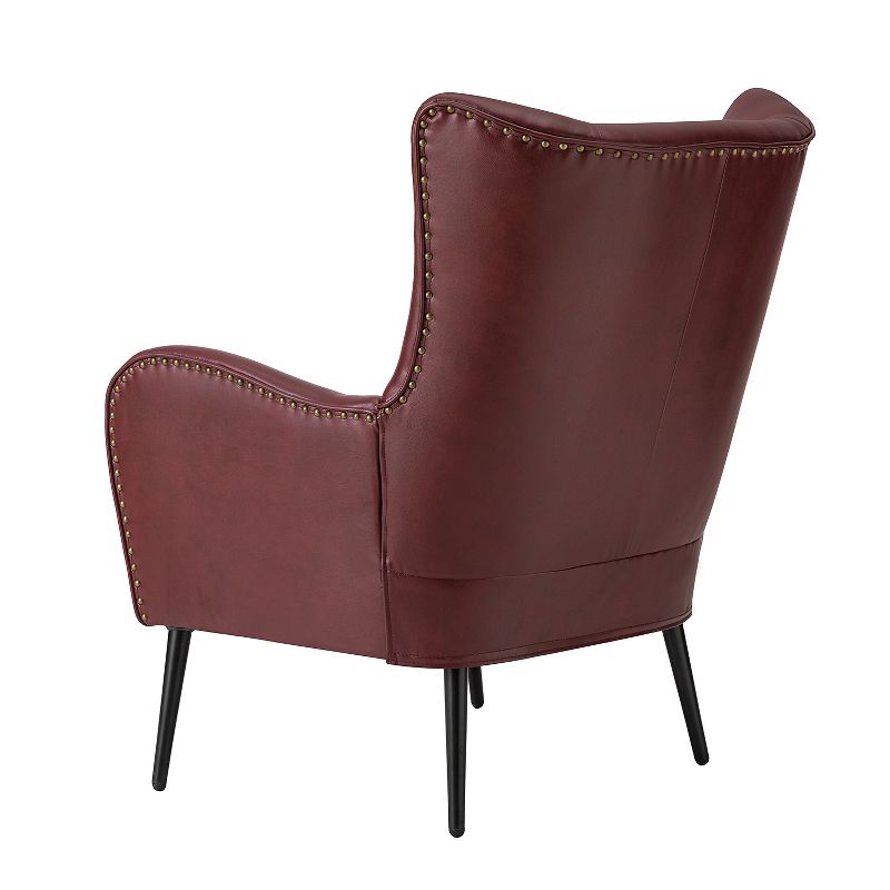 Harpocrates Classic Armchair with wingback and nailhead trim | ARTFUL LIVING DESIGN, 5 of 12