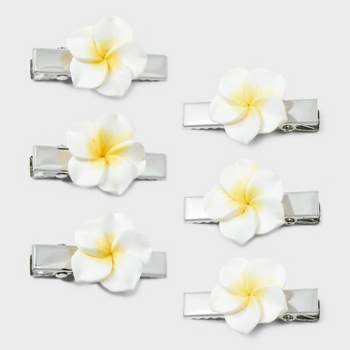 Salon Hair Clip Flower Set 6pc - Wild Fable™ White/Yellow